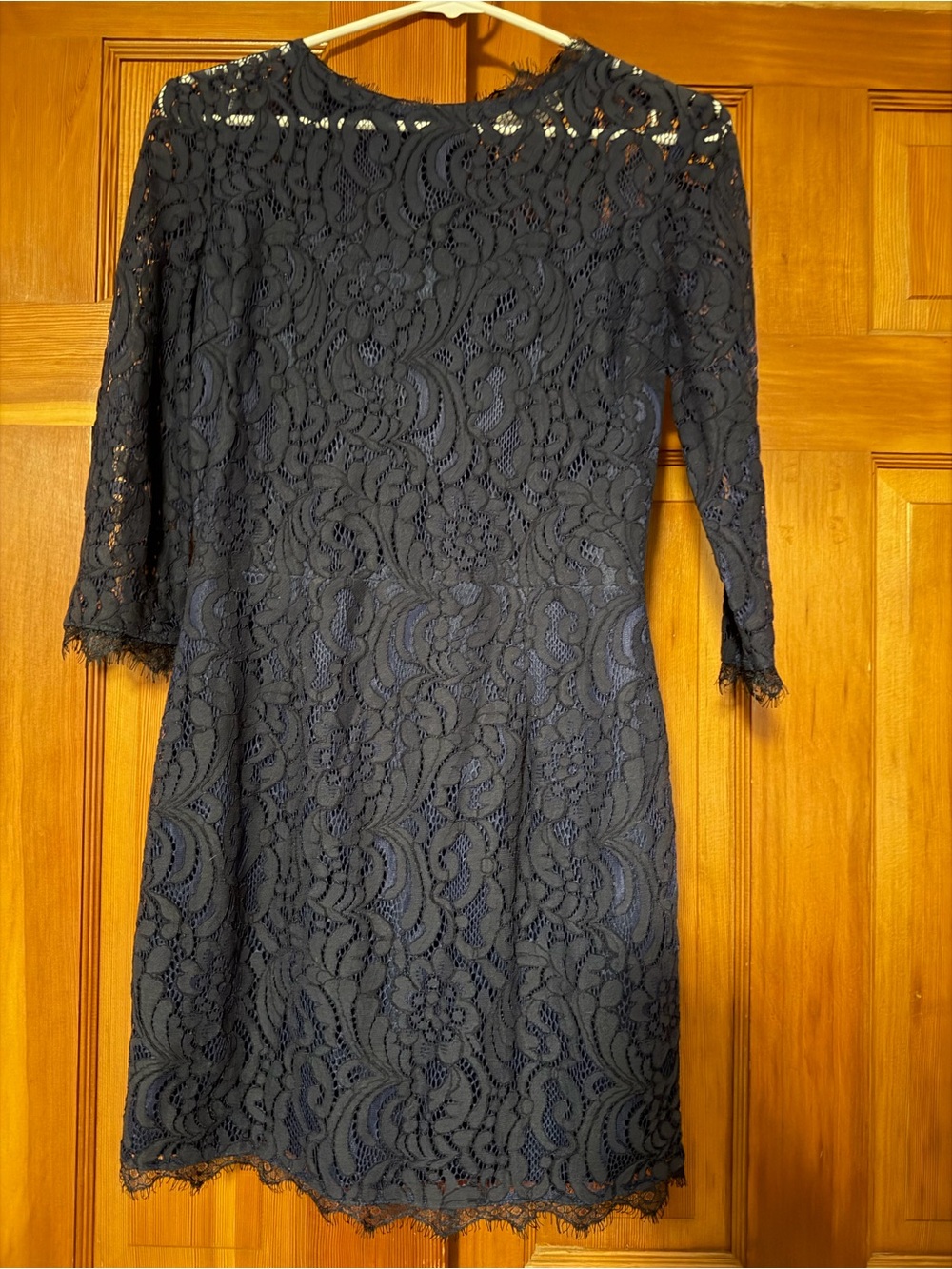 Dress Forum Navy Lace Shift Dress